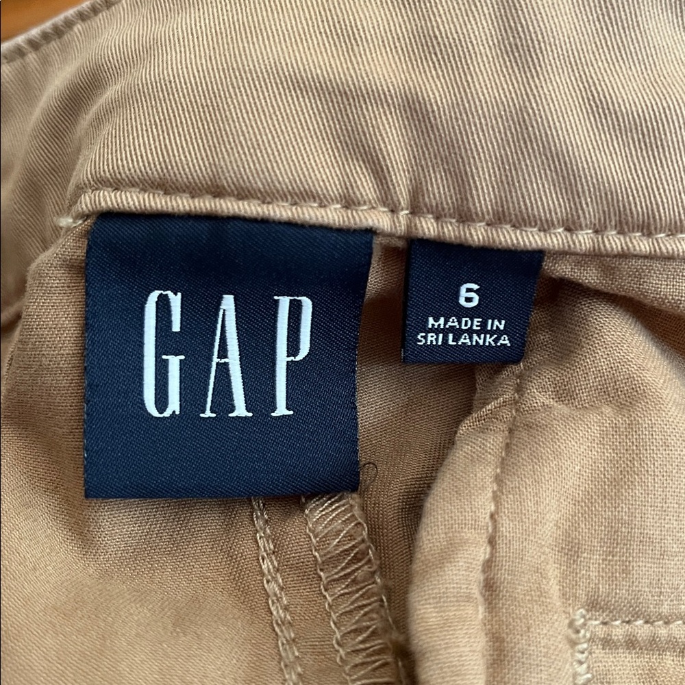 GAP Khaki Utility Pocket Pencil Cotton Midi Skirt Size 6 - Picture 7 of 10